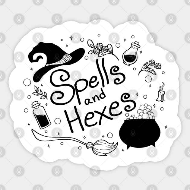 Spells and Hexes Sticker by Redheadkls